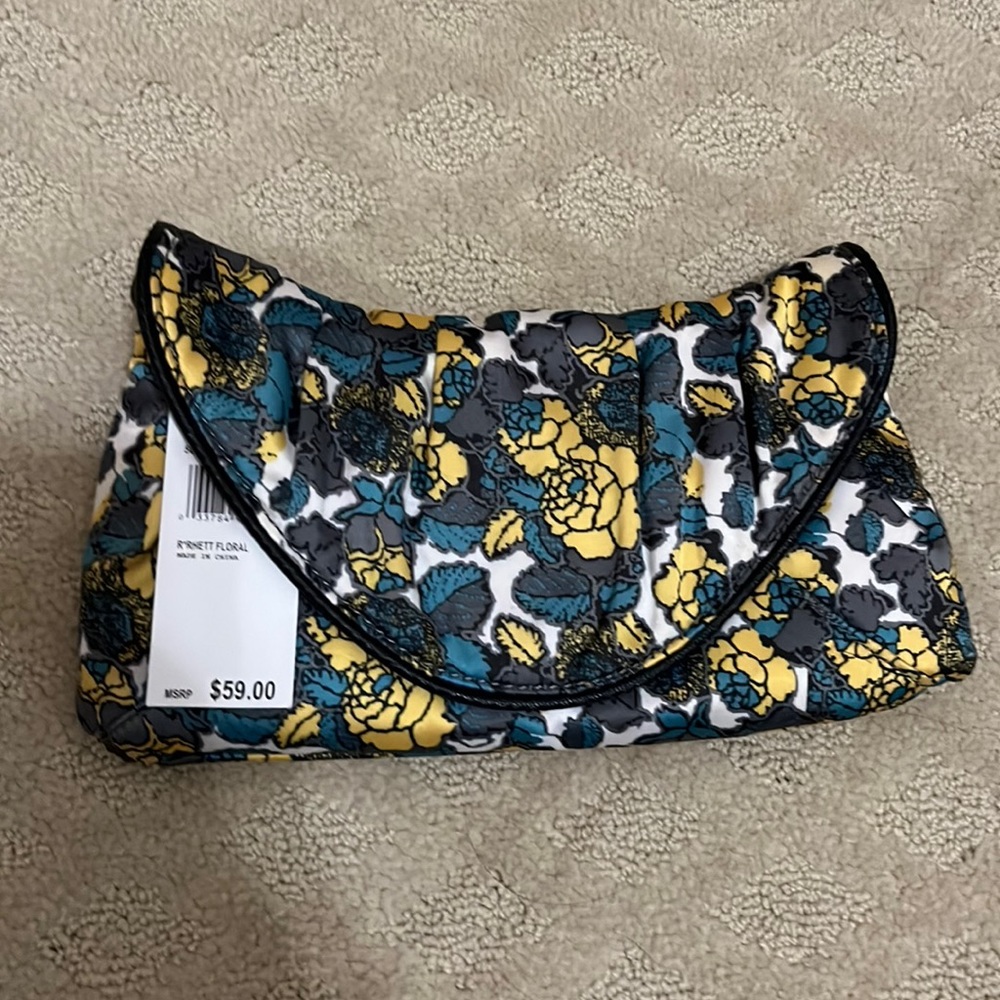 New Nine West Floral Clutch
